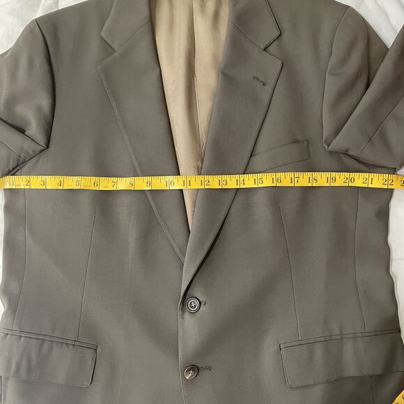 Ralph Lauren Polo University Club Mens 44R Blazer Brown Wool Two Button Vtg 80s - Picture 4 of 11